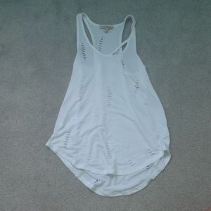 White ripped tank top